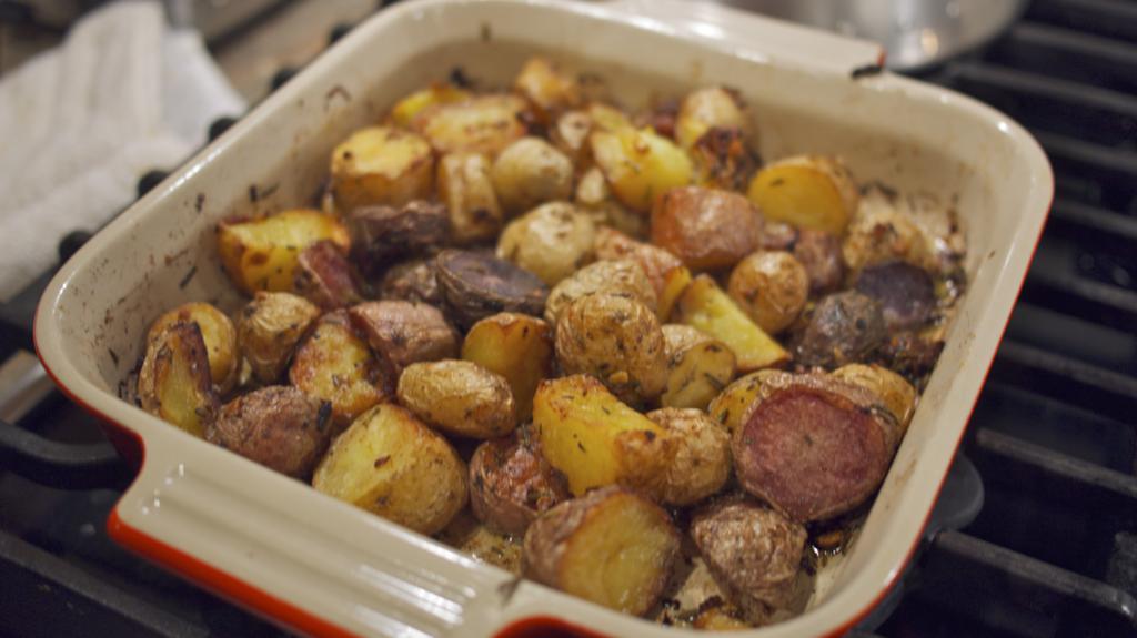 Fingerling Potatoes with Rosemary, Garlic and Shallots